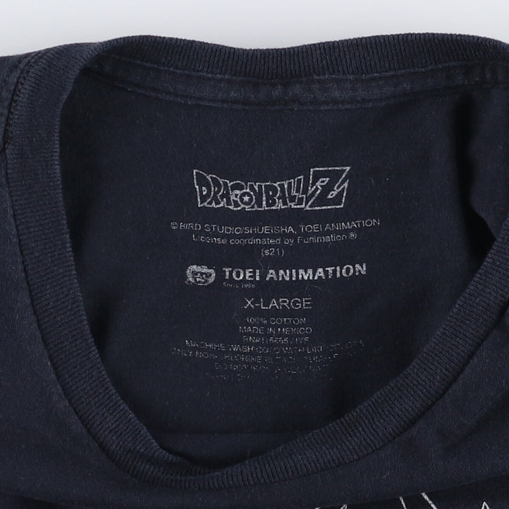 Dragon Ball Z Son Goku Anime Character Print T-Shirt, Men's XL cotton black type Vintage Second Hand