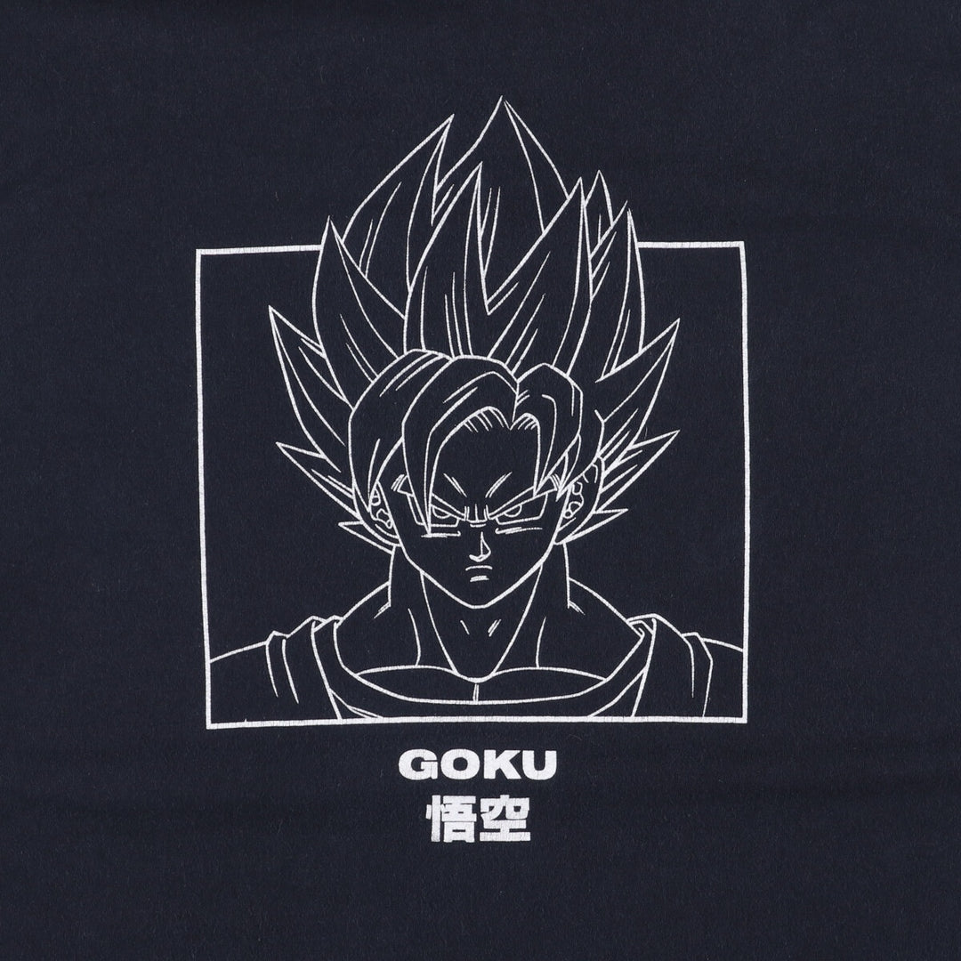 Dragon Ball Z Son Goku Anime Character Print T-Shirt, Men's XL cotton black type Vintage Second Hand