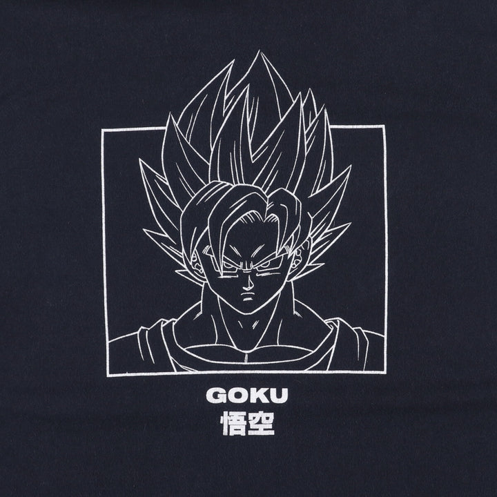 Dragon Ball Z Son Goku Anime Character Print T-Shirt, Men's XL cotton black type Vintage Second Hand