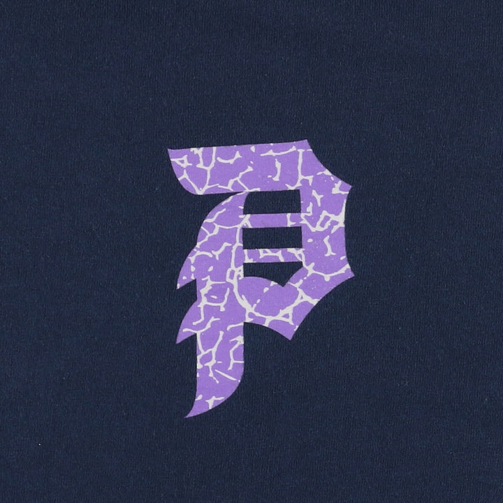 PRIMITIVE NARUTO SHIPPUDEN Naruto Shippuden Uchiha Sasuke Anime Character Print T-Shirt, Men's Size Medium cotton navy blue type Vintage Second Hand