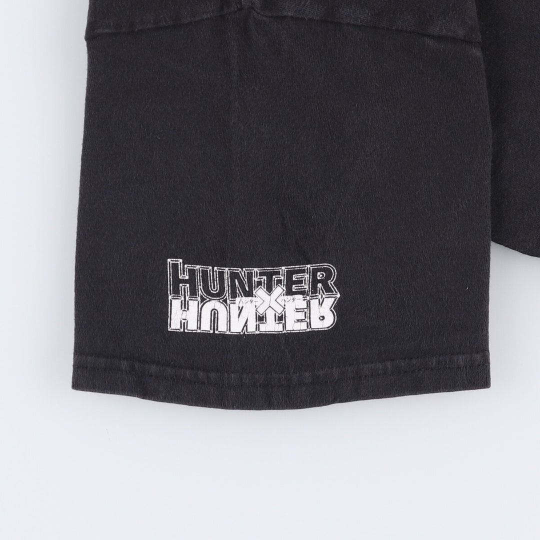 HUNTERxHUNTER Anime Character Print T-Shirt, Men's Size M unclear black type Vintage Second Hand