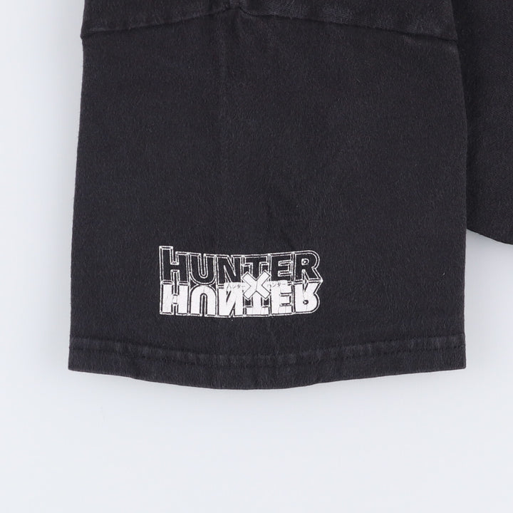 HUNTERxHUNTER Anime Character Print T-Shirt, Men's Size M unclear black type Vintage Second Hand