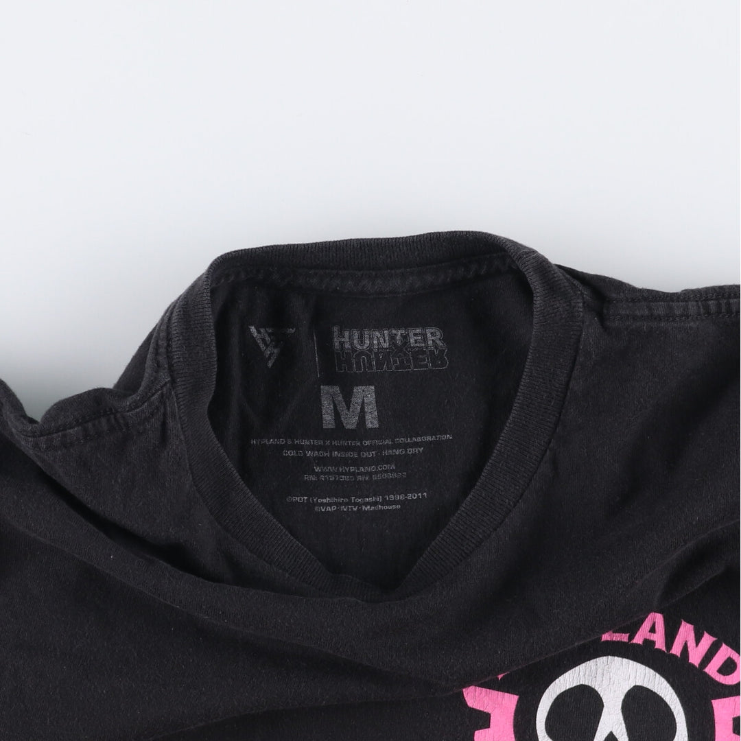 HUNTERxHUNTER Feitan Anime Character Print T-Shirt, Men's Size M unclear black type Vintage Second Hand