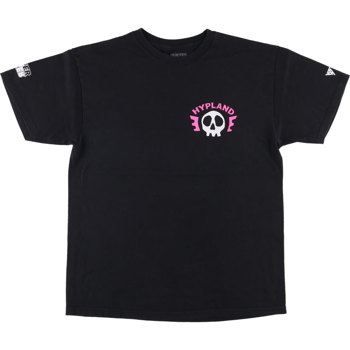 HUNTERxHUNTER Feitan Porto Skull Pattern Anime Character Print T-Shirt, Men's Size M unclear black type Vintage Second Hand