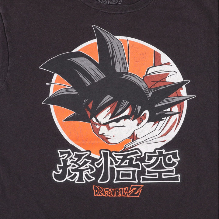 Dragon Ball Z Son Goku Anime Character Print T-Shirt, Men's Medium cotton black type Vintage Second Hand