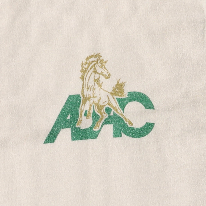 Vintage 1980'S Champion 3/4 Sleeve Tricot Tag Henley Logo Print T-Shirt, Made in USA, Men's Size L polyester Beige type Vintage Second Hand