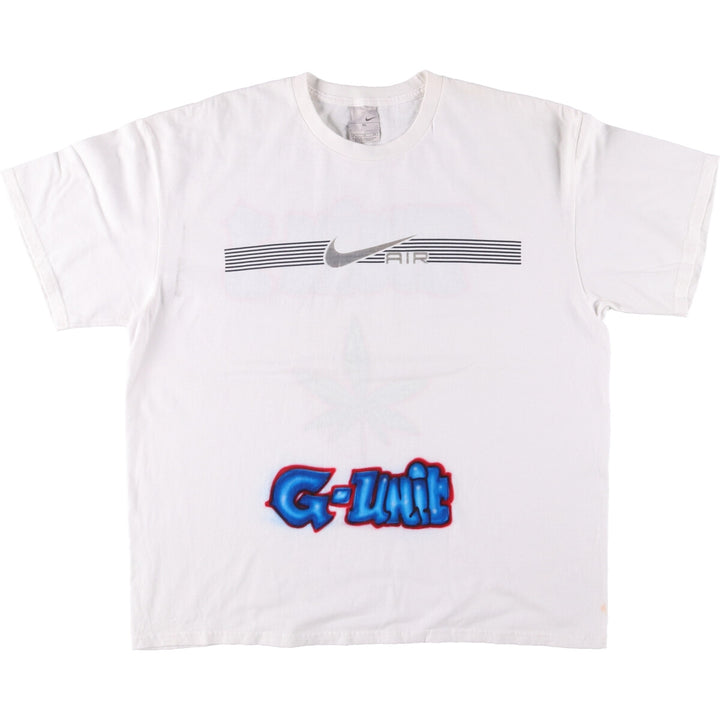 00'S Nike Sports Print T-shirt Men's XL size cotton white type Vintage Second Hand