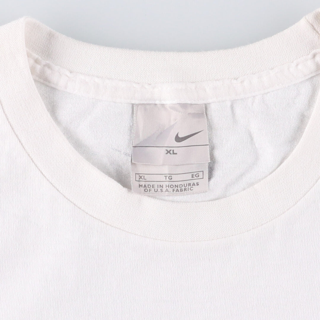 00'S Nike Sports Print T-shirt Men's XL size cotton white type Vintage Second Hand