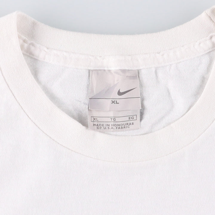 00'S Nike Sports Print T-shirt Men's XL size cotton white type Vintage Second Hand