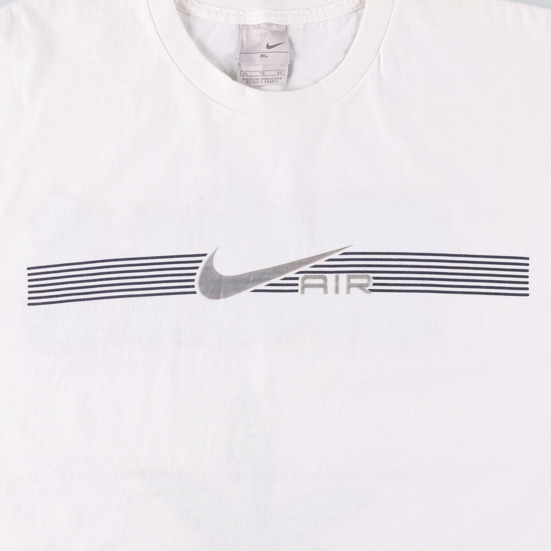 00'S Nike Sports Print T-shirt Men's XL size cotton white type Vintage Second Hand