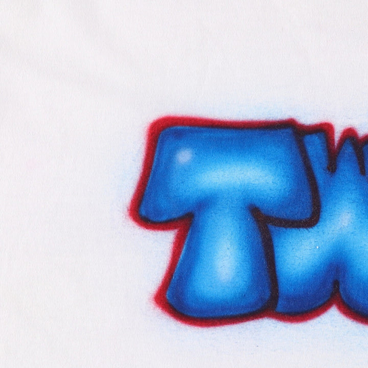 00'S Nike Sports Print T-shirt Men's XL size cotton white type Vintage Second Hand