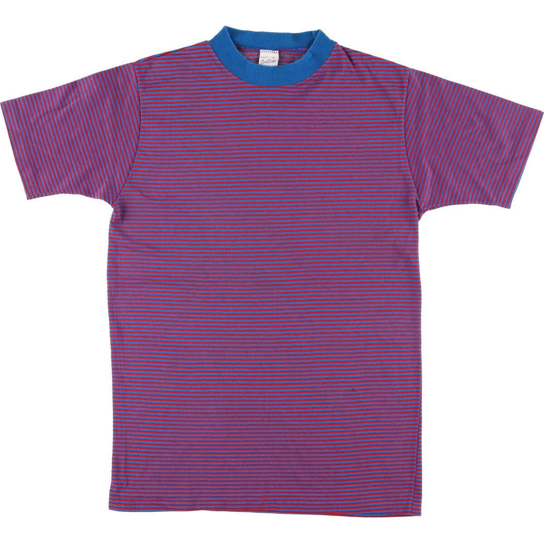 SPORTSWEAR Striped T-Shirt, Made in USA, Men's Size M unclear blue type Vintage Second Hand