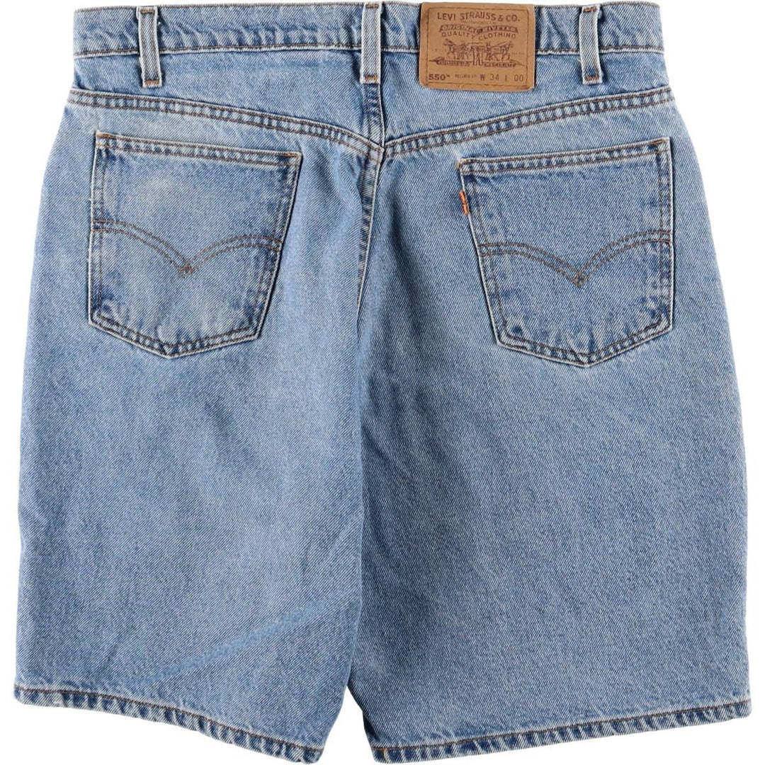 90'S Levi's 550 Relaxed Fit Orange Tab Denim Shorts Shorts Men's W34 Vintage cotton blue type Vintage Second Hand