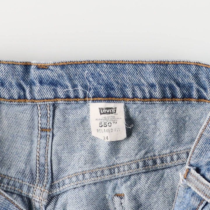 90'S Levi's 550 Relaxed Fit Orange Tab Denim Shorts Shorts Men's W34 Vintage cotton blue type Vintage Second Hand