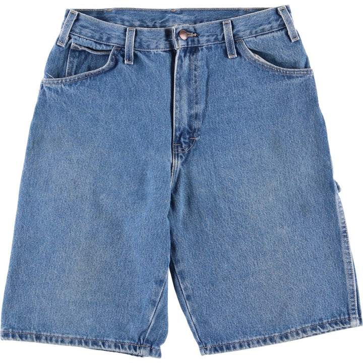 Dickies Relaxed Fit Denim Painter Shorts, Men's Size W31 cotton blue type Vintage Second Hand