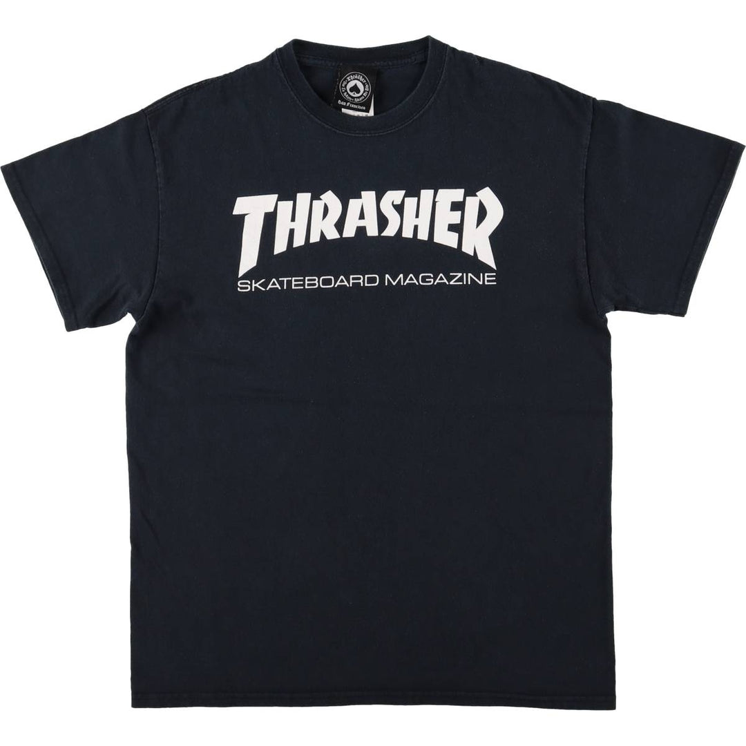 Thrasher surf/skate T-shirt, men's size M cotton black type Vintage Second Hand