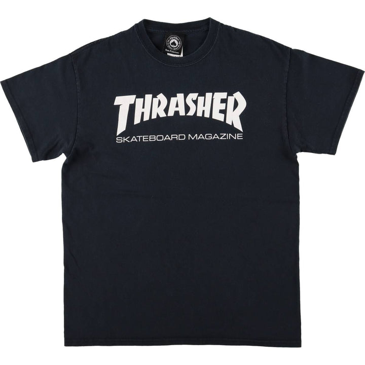 Thrasher surf/skate T-shirt, men's size M cotton black type Vintage Second Hand