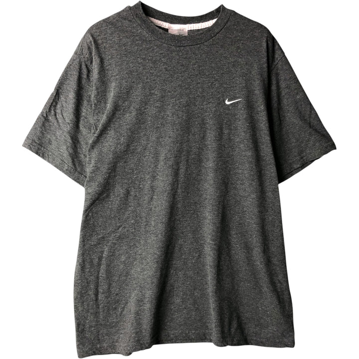 00'S Nike One Point Logo T-shirt Men's L size polyester gray type Vintage Second Hand