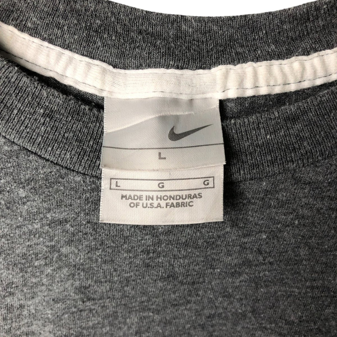 00'S Nike One Point Logo T-shirt Men's L size polyester gray type Vintage Second Hand