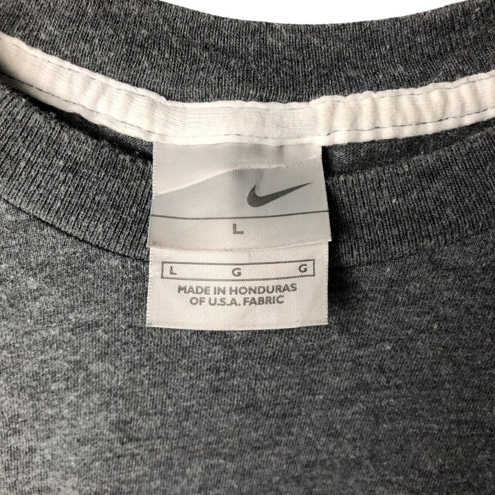 00'S Nike One Point Logo T-shirt Men's L size polyester gray type Vintage Second Hand