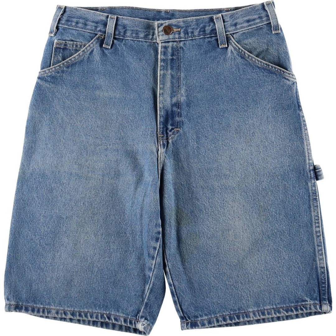Dickies Relaxed Fit Denim Painter Shorts, Men's Size W32 cotton blue type Vintage Second Hand