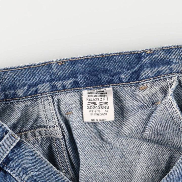 Dickies Relaxed Fit Denim Painter Shorts, Men's Size W32 cotton blue type Vintage Second Hand