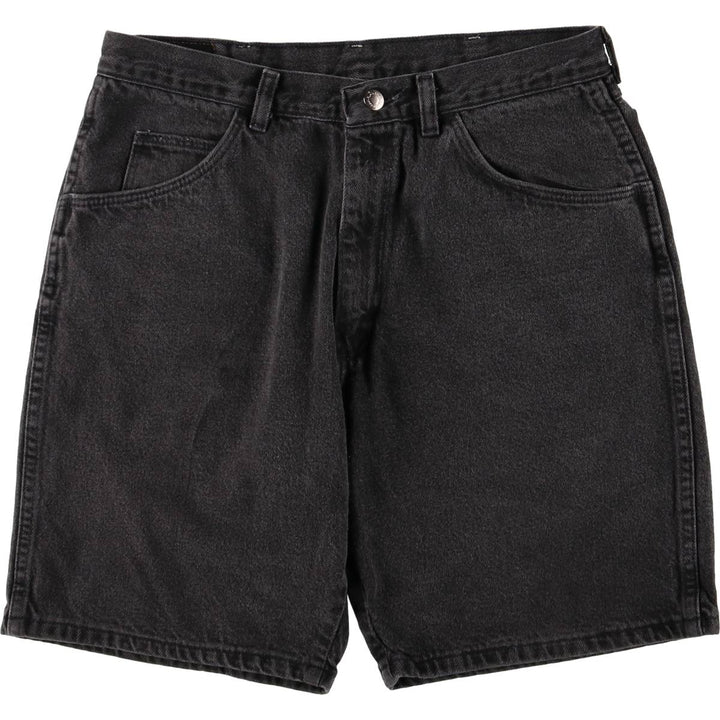 Wrangler Men's Vintage Black Denim Shorts, Size W32 cotton black type Vintage Second Hand
