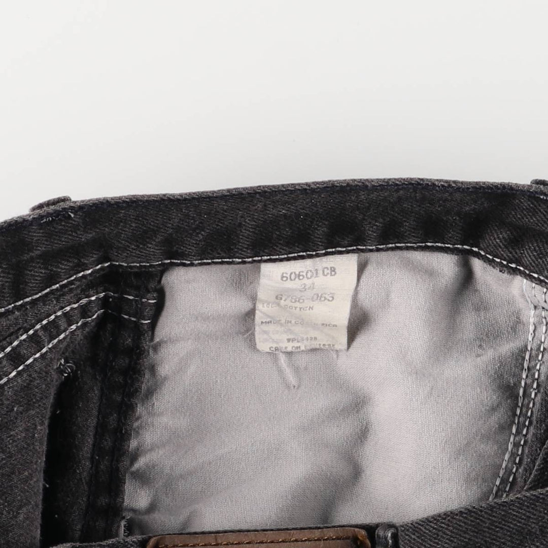 Wrangler Men's Vintage Black Denim Shorts, Size W32 cotton black type Vintage Second Hand