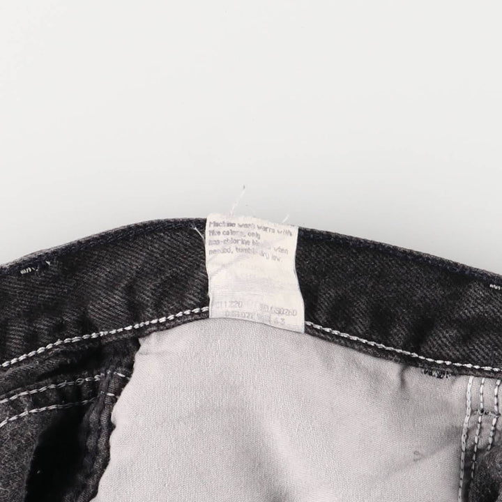Wrangler Men's Vintage Black Denim Shorts, Size W32 cotton black type Vintage Second Hand