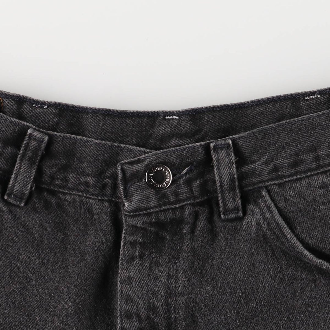 Wrangler Men's Vintage Black Denim Shorts, Size W32 cotton black type Vintage Second Hand