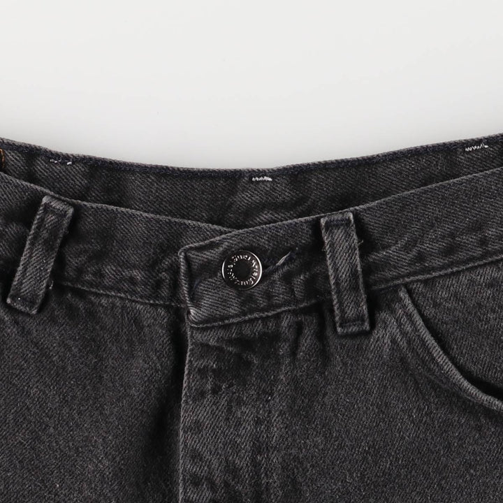 Wrangler Men's Vintage Black Denim Shorts, Size W32 cotton black type Vintage Second Hand