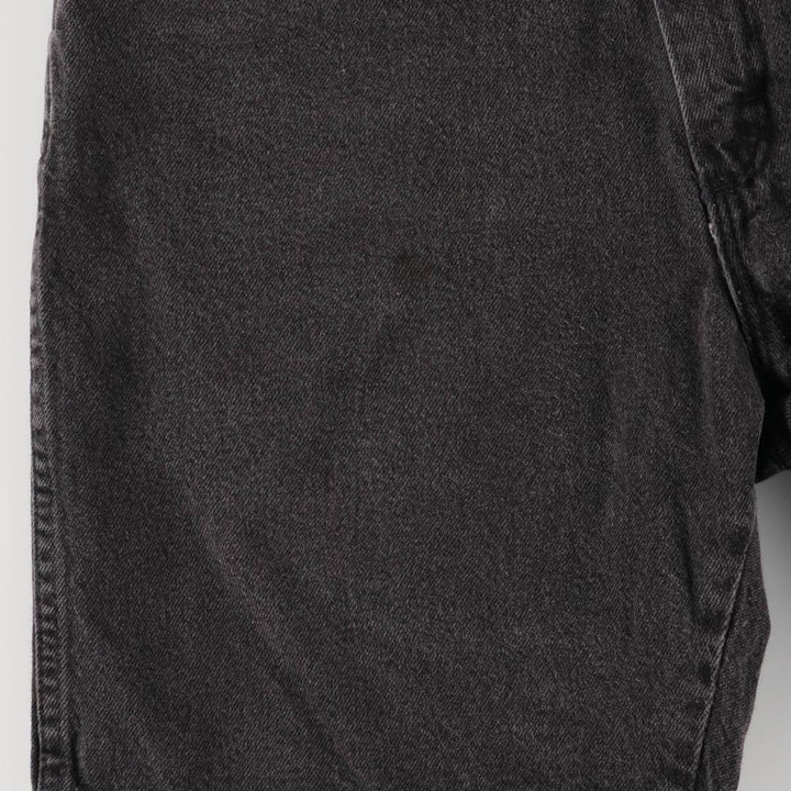 Wrangler Men's Vintage Black Denim Shorts, Size W32 cotton black type Vintage Second Hand