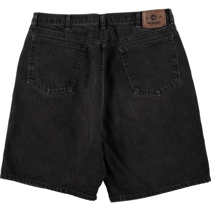 Wrangler Black Denim Shorts for Men, W35 unclear black type Vintage Second Hand