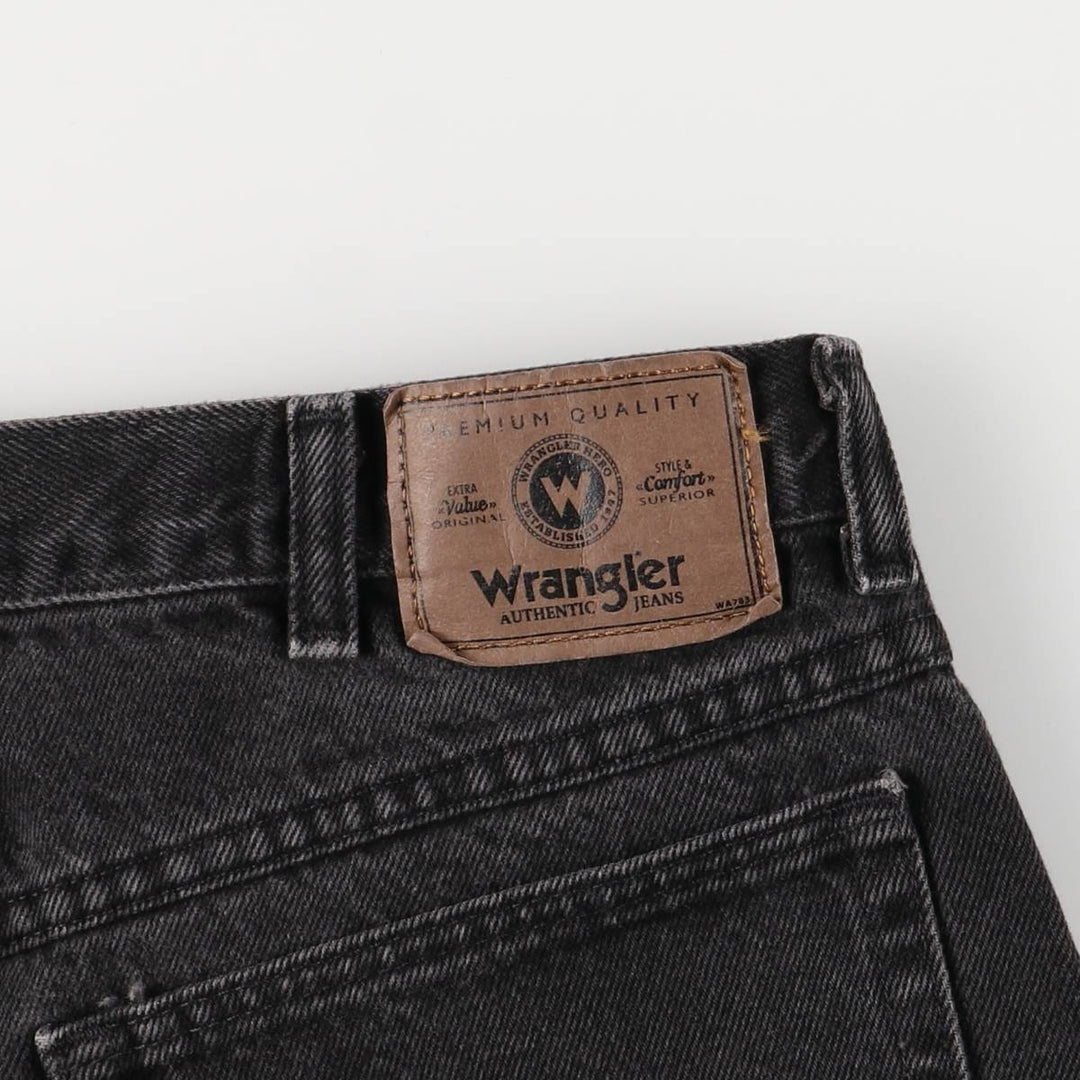 Wrangler Black Denim Shorts for Men, W35 unclear black type Vintage Second Hand