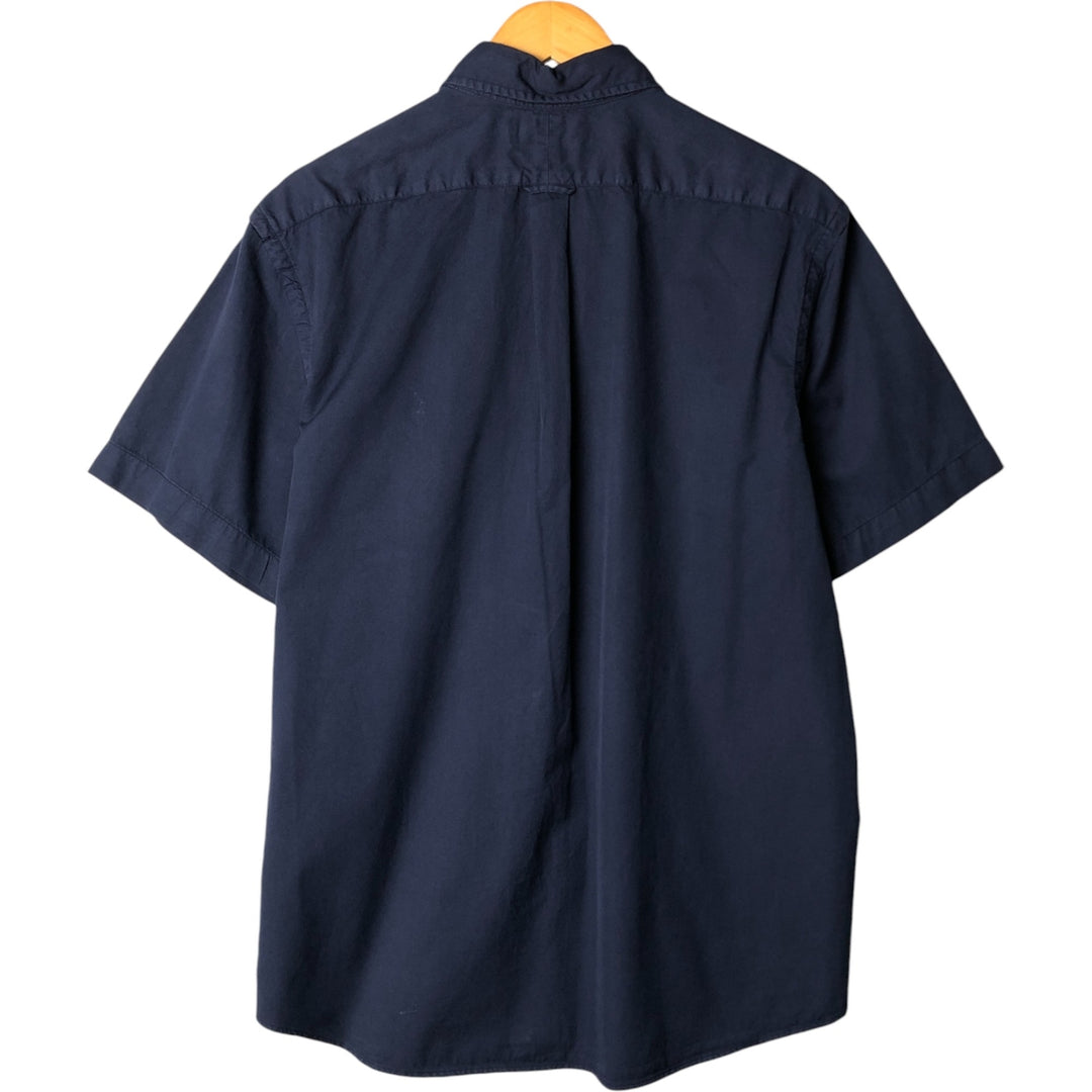 Ralph Lauren Classic Fit short sleeve button down shirt, men's size L cotton navy blue type Vintage Second Hand