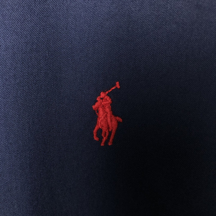 Ralph Lauren Classic Fit short sleeve button down shirt, men's size L cotton navy blue type Vintage Second Hand
