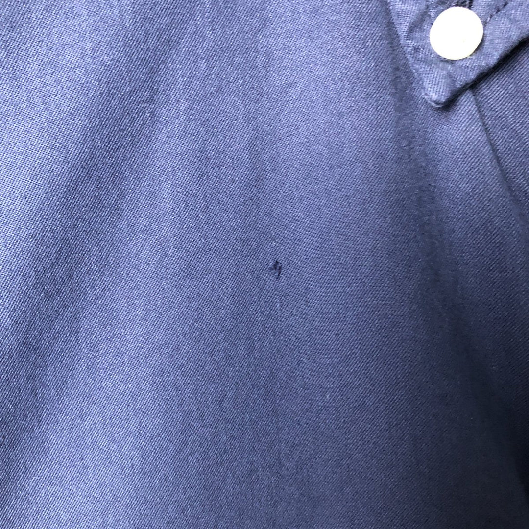 Ralph Lauren Classic Fit short sleeve button down shirt, men's size L cotton navy blue type Vintage Second Hand
