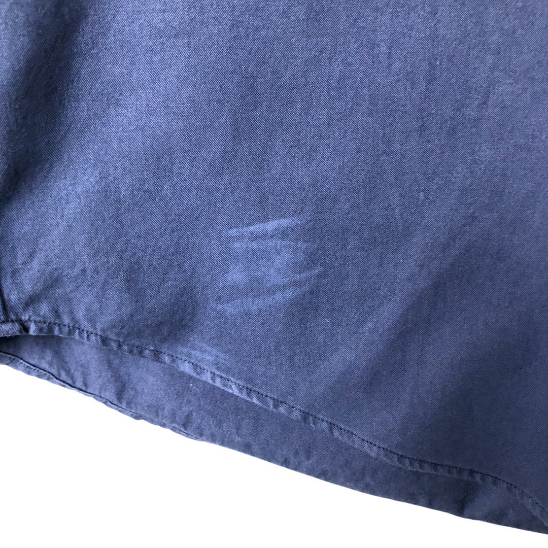 Ralph Lauren Classic Fit short sleeve button down shirt, men's size L cotton navy blue type Vintage Second Hand
