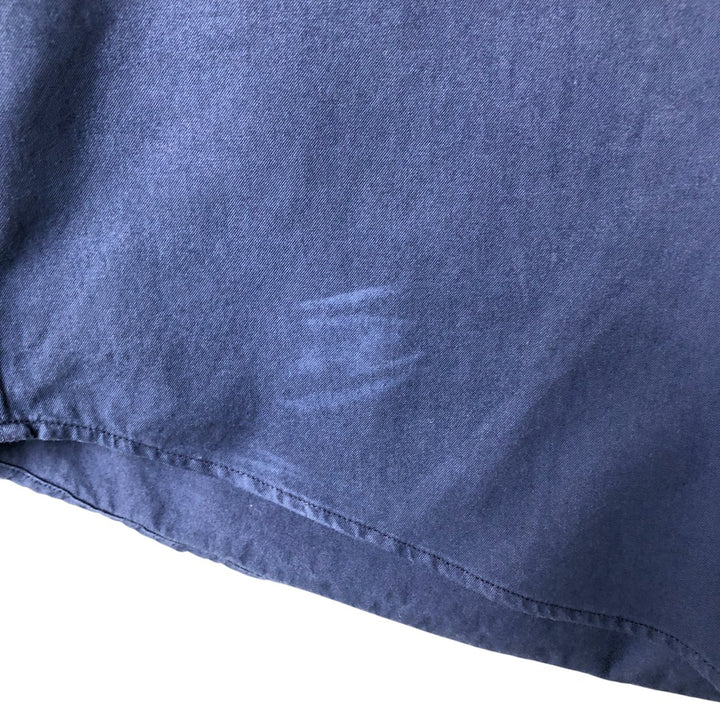 Ralph Lauren Classic Fit short sleeve button down shirt, men's size L cotton navy blue type Vintage Second Hand