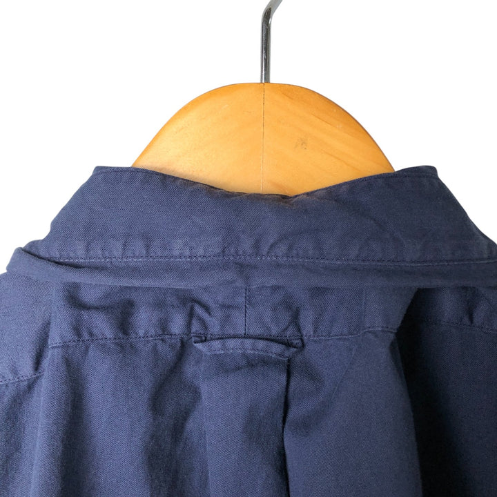 Ralph Lauren Classic Fit short sleeve button down shirt, men's size L cotton navy blue type Vintage Second Hand