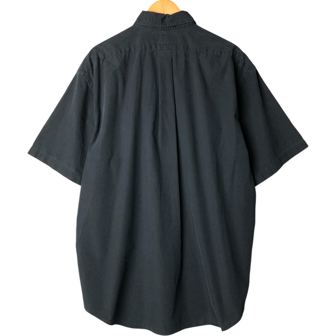 Ralph Lauren BLAKE short sleeve button down shirt, men's XL size cotton black type Vintage Second Hand