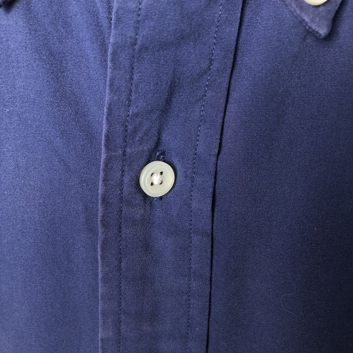 Ralph Lauren short sleeve button down shirt, men's size M cotton Navy blue Vintage Second Hand