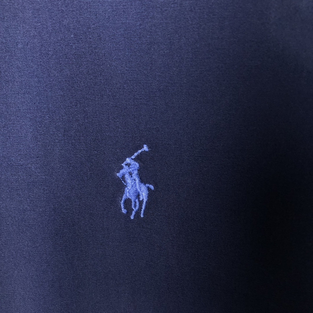 Ralph Lauren short sleeve button down shirt, men's size M cotton Navy blue Vintage Second Hand