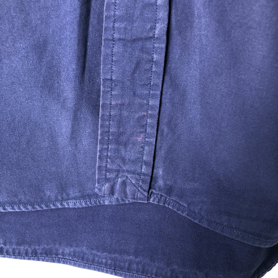 Ralph Lauren short sleeve button down shirt, men's size M cotton Navy blue Vintage Second Hand