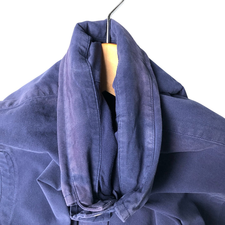 Ralph Lauren short sleeve button down shirt, men's size M cotton Navy blue Vintage Second Hand