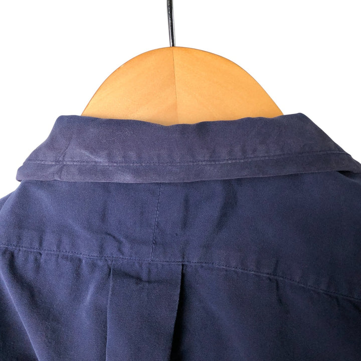 Ralph Lauren short sleeve button down shirt, men's size M cotton Navy blue Vintage Second Hand