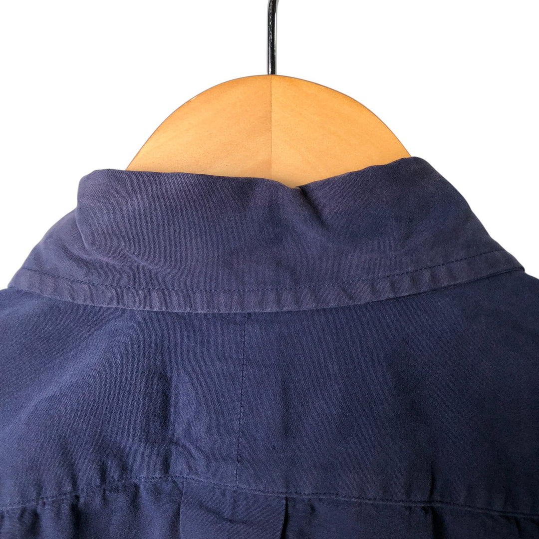 Ralph Lauren short sleeve button down shirt, men's size M cotton Navy blue Vintage Second Hand