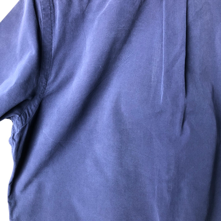 Ralph Lauren short sleeve button down shirt, men's size M cotton Navy blue Vintage Second Hand