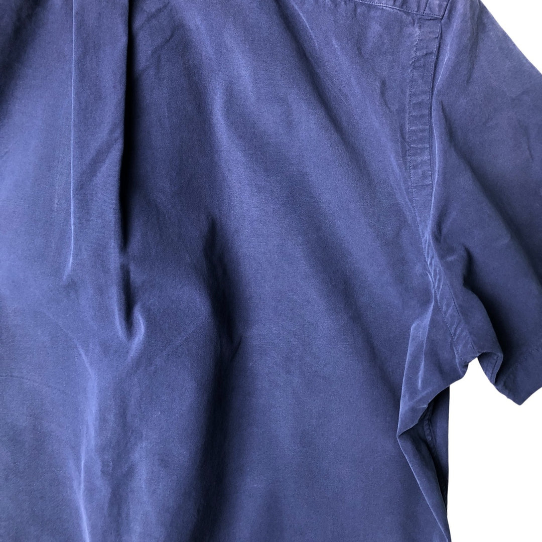 Ralph Lauren short sleeve button down shirt, men's size M cotton Navy blue Vintage Second Hand
