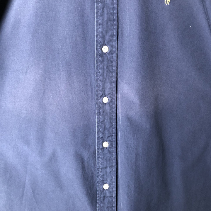 Ralph Lauren Classic Fit short sleeve button down shirt, men's size L cotton Navy blue Vintage Second Hand